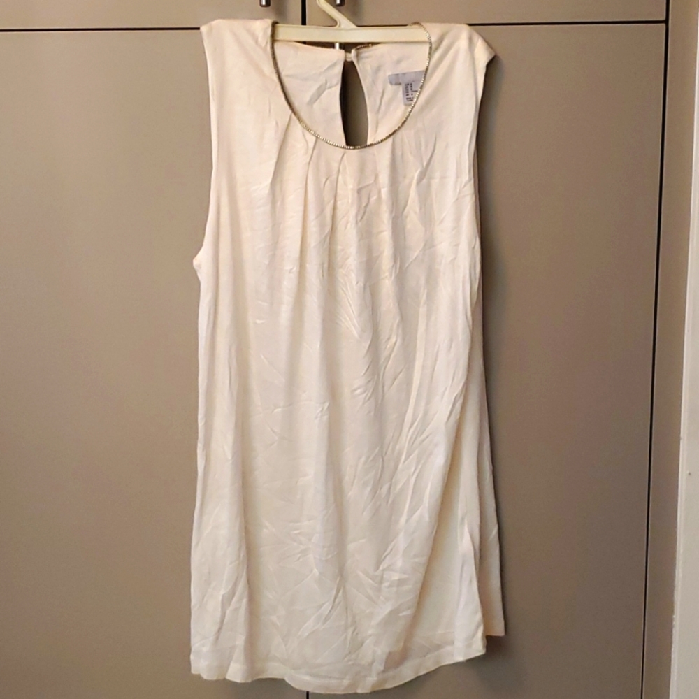 H&M scoop neck sleeveless top with silver embellishments